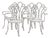 Garden Armchairs in White Iron attributed to Lio Carminati, 1950s, Set of 4 For Sale