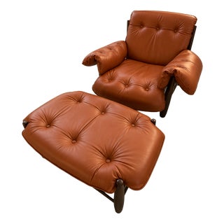 Set of Mole Lounge Chair and Ottoman by Sergio Rodrigues for Oca, 1969 For Sale