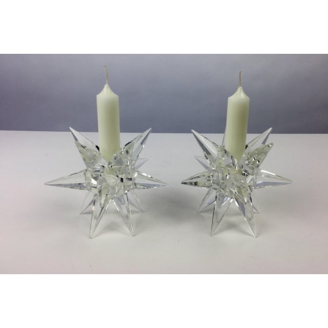 Rosenthal Crystal Vintage Star Candle Holders A Pair Chairish