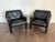 1980s Cassina cab leather lounge chairs in good vintage condition. Some cracks on the leather on both chairs, no rips or...