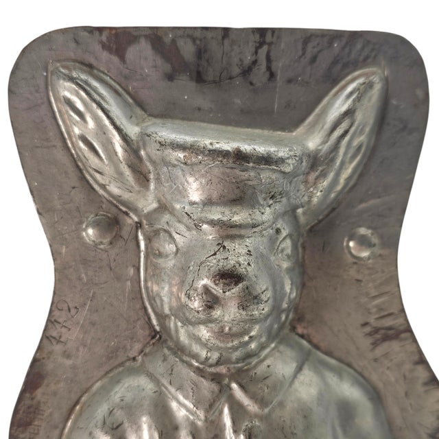 H. Heris German Tin Chocolate Mold — Dutch Bunny #442, 10” For Sale - Image 11 of 18