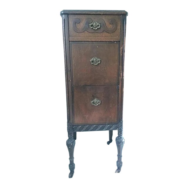 Early 20th Century Antique Solid Wood Cabinet For Sale