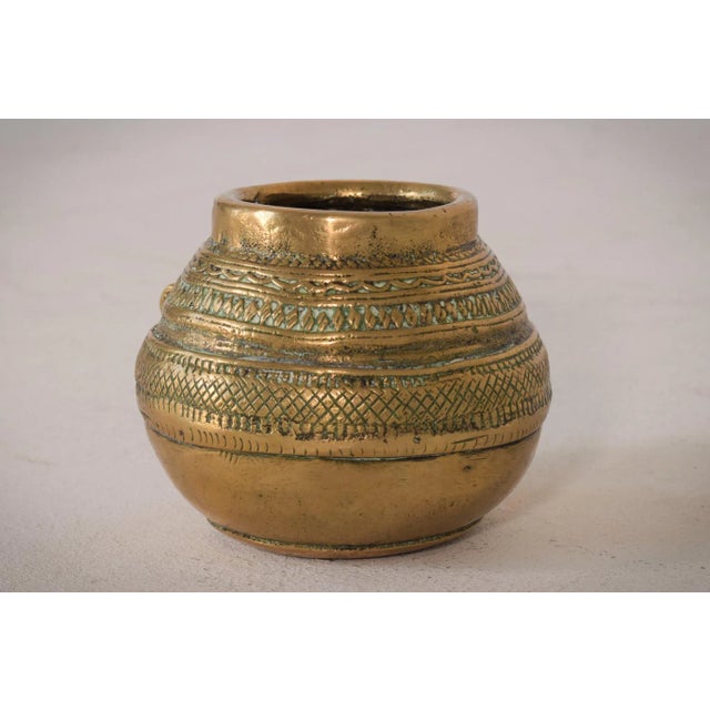 African Brass Pot For Sale - Image 5 of 8