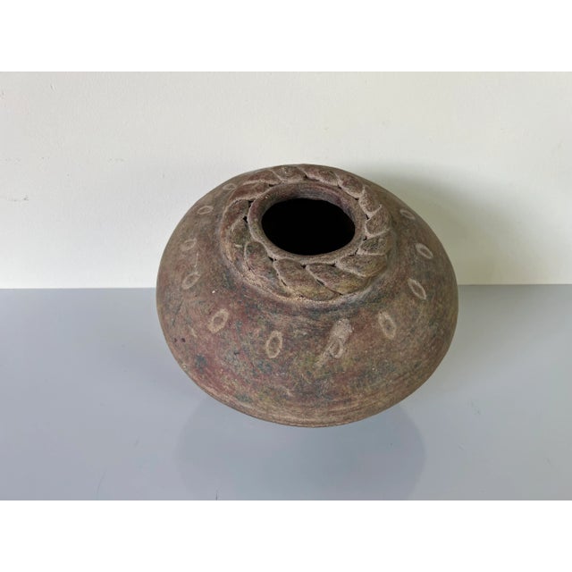 Vintage Organic Rustic Terracotta - Clay Vessel / Vase For Sale - Image 10 of 11