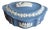 Vintage Wedgwood Blue Jasperware Oval Trinket Box For Sale