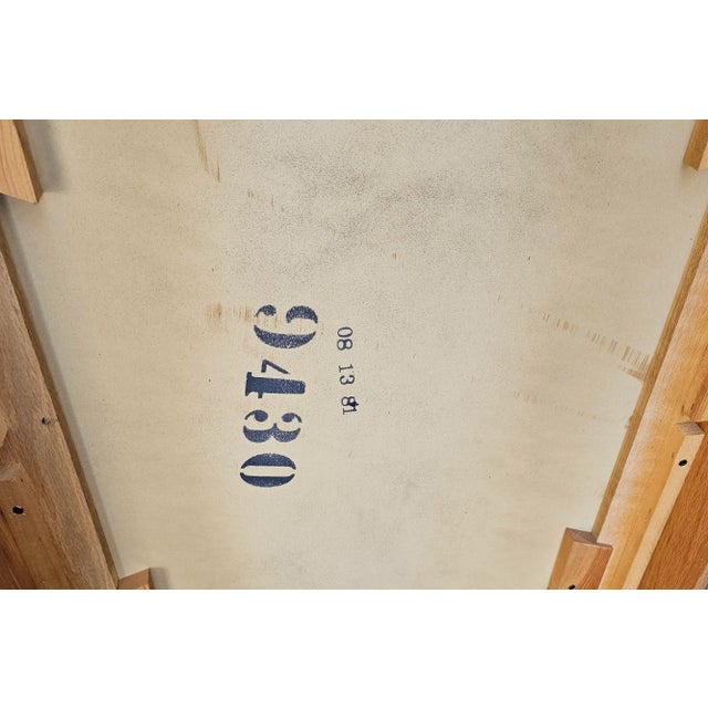 Late 20th Century Oak Parquetry Top Coffee Table on Casters For Sale In Washington DC - Image 6 of 7