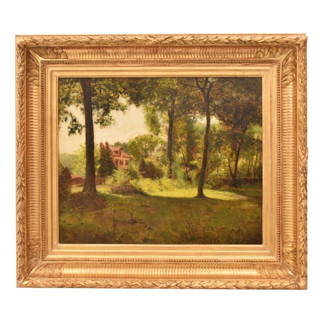 French Landscape, 1885, Oil on Canvas For Sale