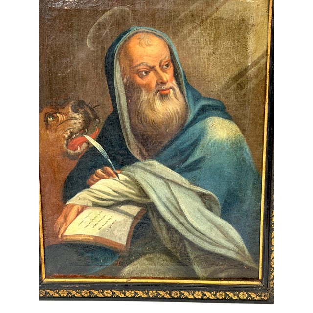 Italian Old Master Painting of Saint Mark the Evangelist with Lion, 1680–1750 For Sale - Image 9 of 16