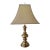 Vintage Solid Brass Table Lamp With Square Shade – Classic Traditional Elegance For Sale