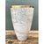 Vintage Italian Gold Rimmed Crackle Ceramic Vase For Sale - Image 12 of 12