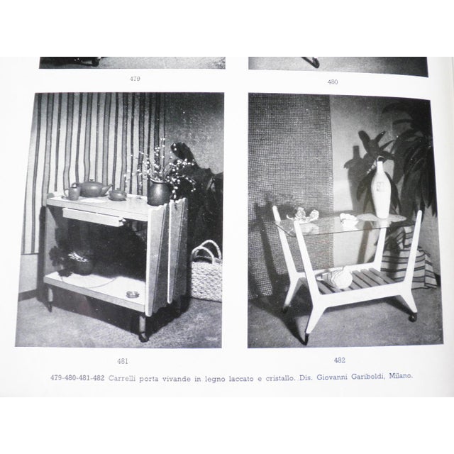 Mid-Century Wood Brass and Glass Trolley attributed to Giovanni Gariboldi, 1950s For Sale - Image 9 of 10