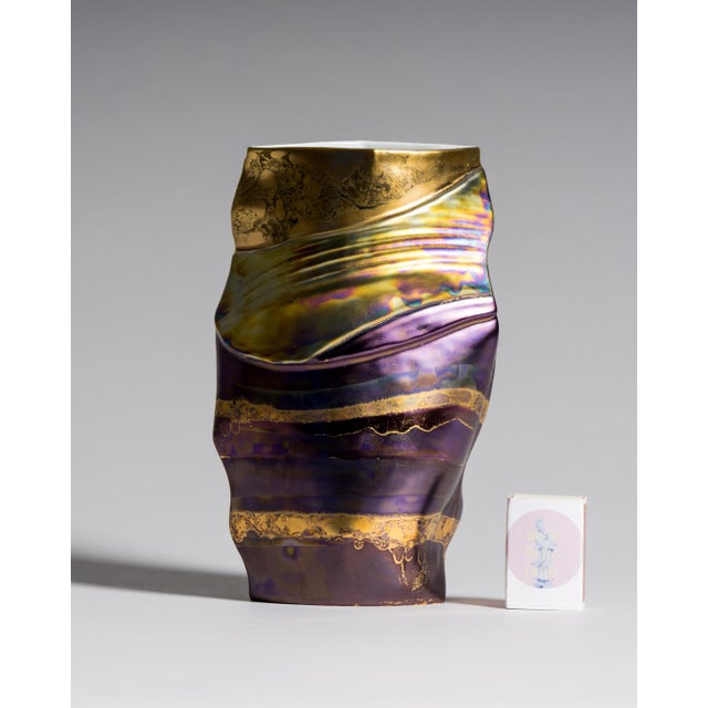 Rosenthal Porcelain Eosin Vases by Johan Van Loon and Helmut Drexler for Rosenthal, 1990s, Set of 2 For Sale - Image 4 of 18