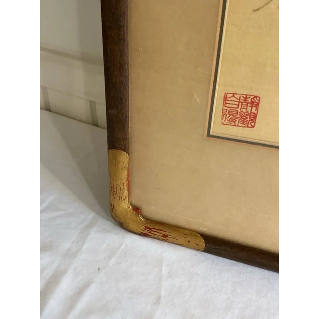 Antique Japanese Silk Bird & Bamboo Paintings, Meiji–Taishō Era, Pair For Sale - Image 12 of 18