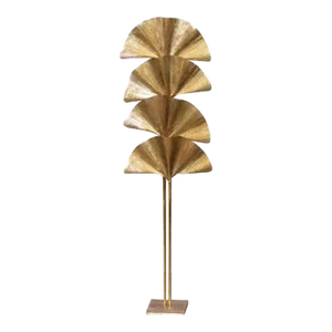 Handmade Floor Lamps in Leaves Brass