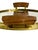 Mid 20th Century 20thC. Mid-Century Modern Brass and Wood Oval Serving Tray With Mirrored Glass For Sale - Image 5 of 12