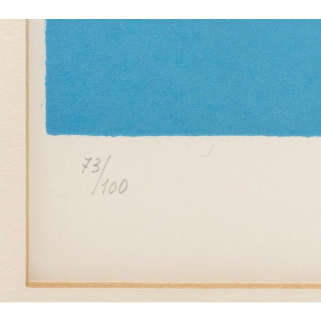 Blue Emilio Pucci Abstract Composition Lithograph, 1974 For Sale - Image 8 of 9