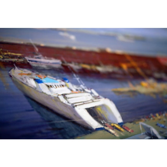 Renato Criscuolo, Il Molo Beverello, 2006, Oil on Canvas For Sale - Image 4 of 7