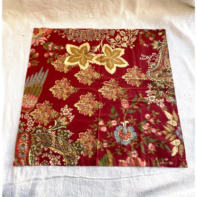 Farmhouse Pottery Barn Rustic European Floral Dinner Napkins-A Set For Sale - Image 3 of 7