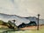 Rustic Henry Emil Salloch Original Watercolor on Paper Country Landscape, 1949. For Sale - Image 3 of 6
