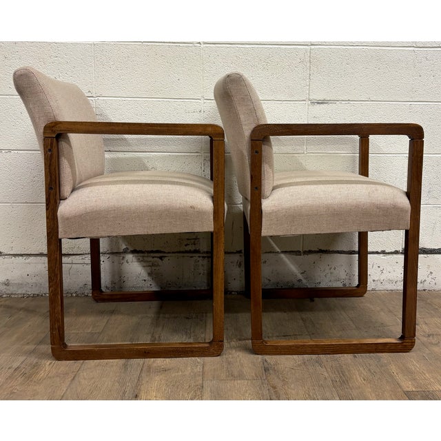 Vintage the Hon Co Mid Century Modern MCM Danish Style Dining Arm Chairs For Sale In Kansas City - Image 6 of 10