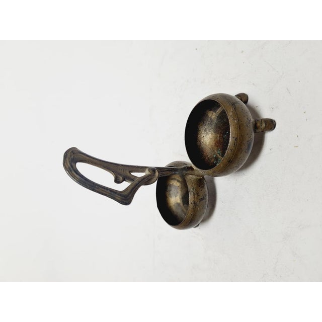 Glass Art Nouveau Salt and Pepper Holder by Niemen Glassworks, Poland, 1920s For Sale - Image 7 of 11