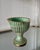 Mid-Century Modern Vintage Hull Art Pottery Gilded Green Pedestal Planter/Vase For Sale - Image 3 of 4