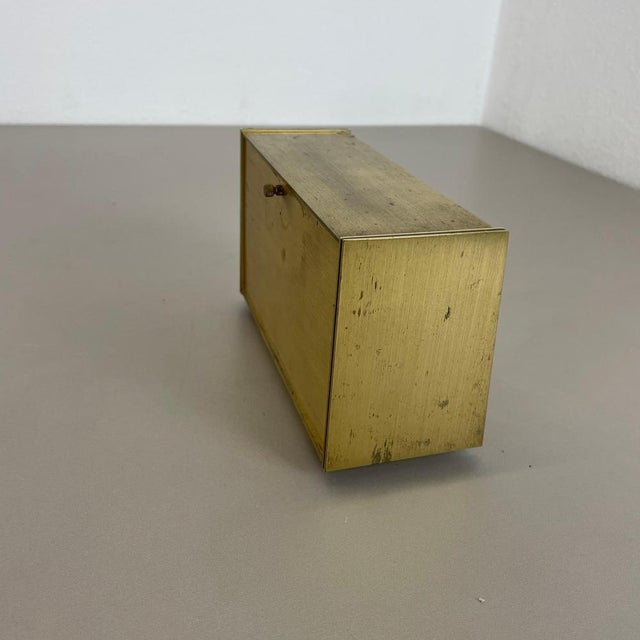 Vintage Hollywood Regency Brass Table Clock from Diehl Electro, Germany, 1960s For Sale - Image 15 of 18