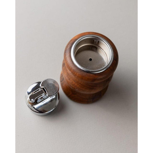 Vintage Curved Wooden Table Lighter, Italy, 1960s For Sale - Image 9 of 13