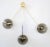 Mid-Century Modern Tres Polished Brass and Smoky Glass Flush Mount by Fabio LTD For Sale - Image 3 of 5