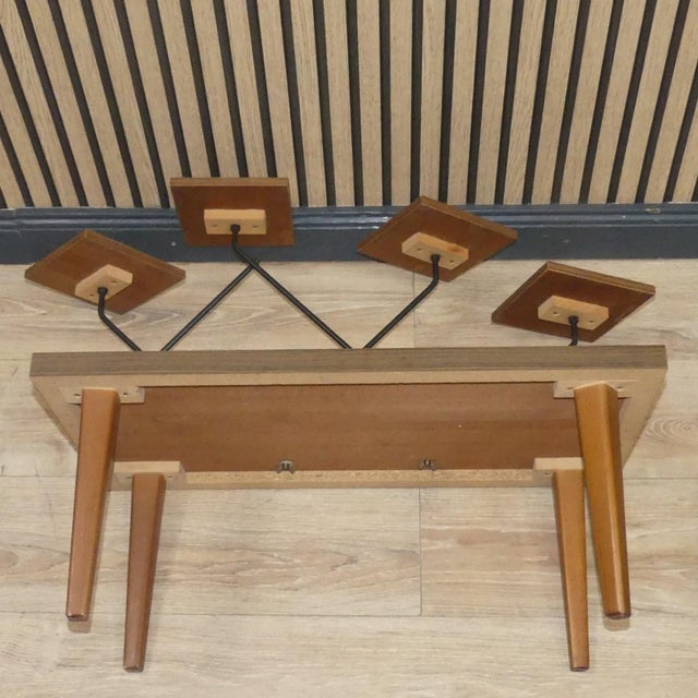 Black Flower Bench with Etagere in Resopal, 1960s For Sale - Image 8 of 12