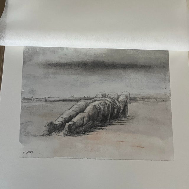 Abstract Henry Moore "Agrigento Giant" 1973 Lithograph Limited Edition For Sale - Image 3 of 6