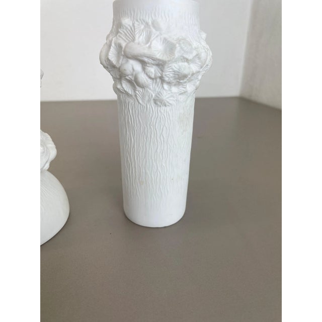 German Op Art Biscuit Porcelain Vases by Ak Kaiser, 1970s, Set of 3 For Sale - Image 12 of 18