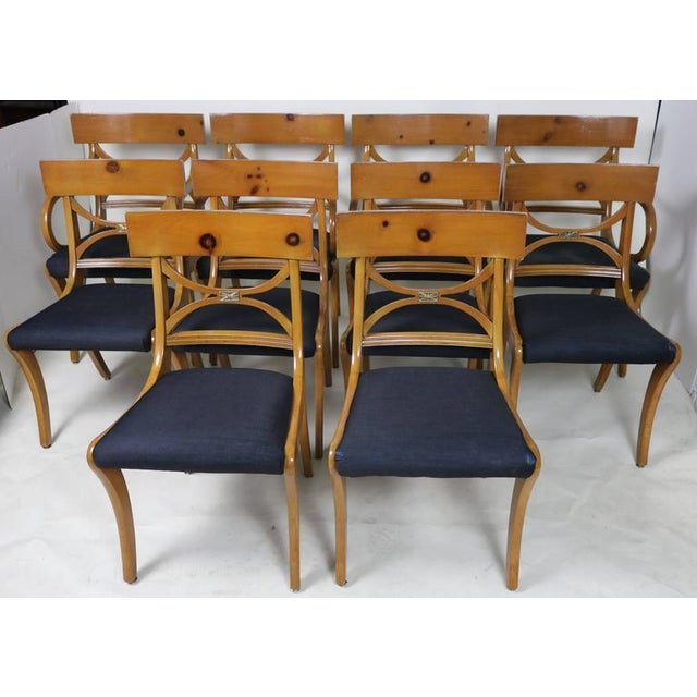 Early 20th Century Refined Klismos Fruitwood Dining Chairs - Set of 8 With Harkness Provenance For Sale - Image 10 of 11