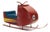 Vintage Metal Snowmobile Decor 12.5"L For Sale