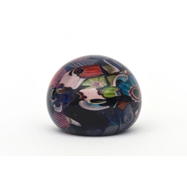 Vintage Murano Fratelli Toso Millefiori Paperweight Blues, Reds, Green, Purple, Turquoise 50's For Sale In Miami - Image 6 of 11