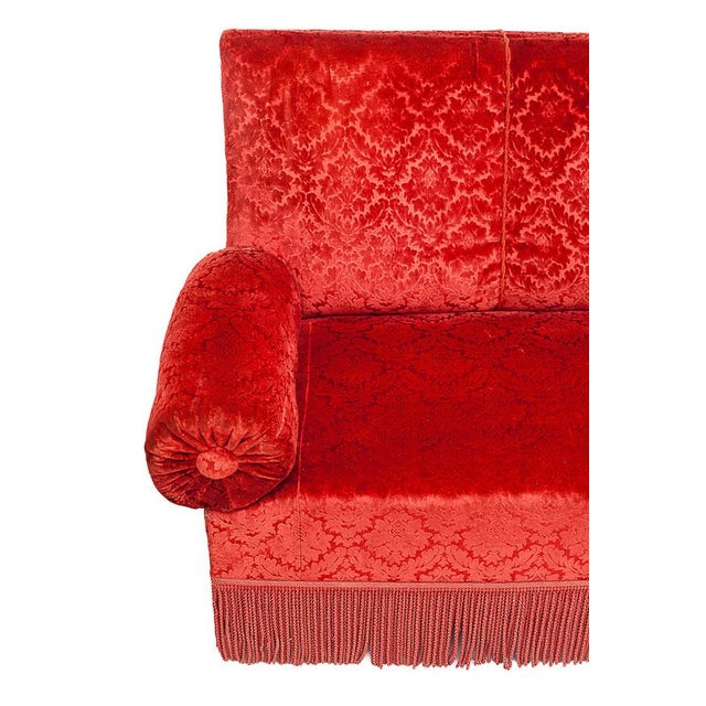 Red Alsatian Sofa, 1950s For Sale - Image 3 of 15