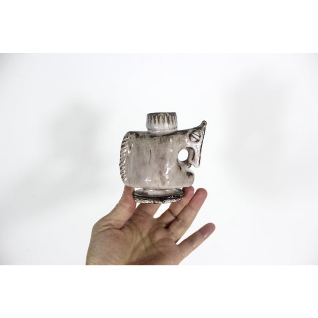 Mid Century Pottery Candleholder For Sale - Image 10 of 10