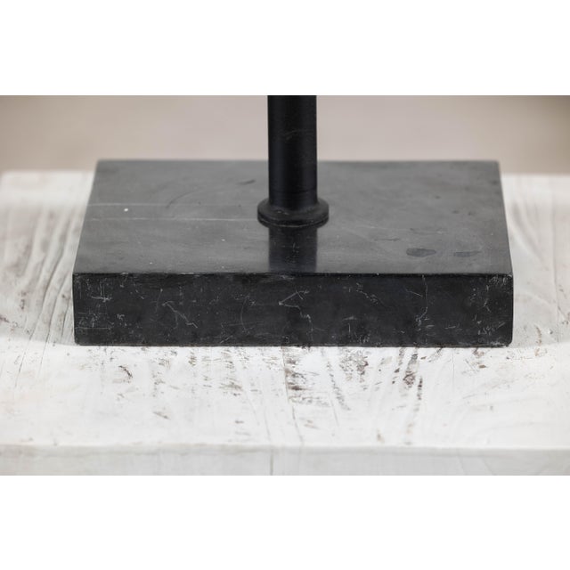 Bronze Renaissance-Inspired David Head Sculpture on Black Marble Base For Sale - Image 4 of 12