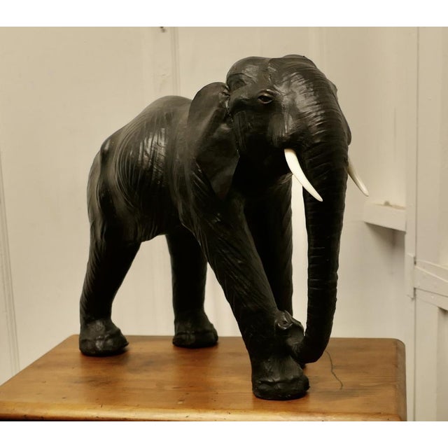 Arts and Crafts Leather Model of a Bull Elephant, 1930s For Sale - Image 15 of 16