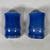 Pair of monochrome blue porcelain wall vases - China, Qing Dynasty, 19th century For Sale
