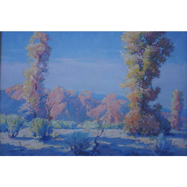 Realism Joe Duncan Gleason - Desert Palm Springs - Oil on Board For Sale - Image 3 of 6