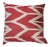 Turkish Red Silk Ikat Pillow 16'' X16'' For Sale