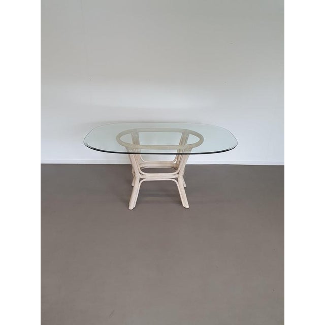 Pencil Split Reed and Glass Desk For Sale - Image 6 of 11