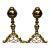 Pair of Mid Century Brass Andirons For Sale