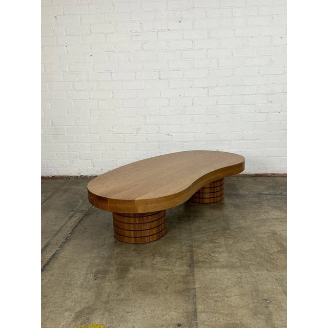Handcrafted Ribbed Free Form Coffee Table For Sale - Image 12 of 12