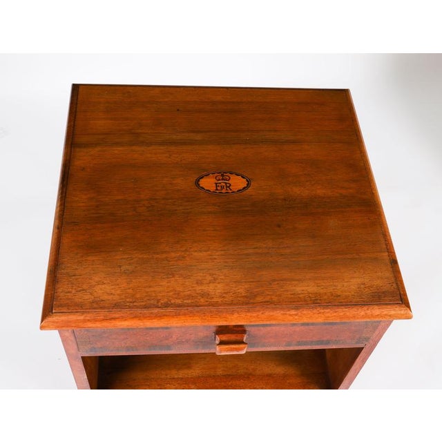 Walnut Erii Sandringham Bedside Cabinets with Royal Provenance, 1950s, Set of 2 For Sale - Image 12 of 18