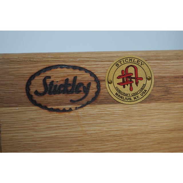 Stickley Mission Oak Leaded Glass China Cabinet For Sale - Image 17 of 18