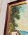 Vintage oil painting unique piece from the 1960s, Italy. This impressionistic work of art shows a woman in a landscape...