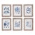Blue Leaf Petite Prints, Set Of 6 For Sale