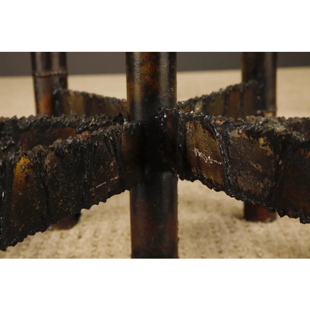 Paul Evans Brutalist Cocktail Table in Patinated Steel and Bronze, C. 1970 For Sale - Image 14 of 16